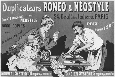 Romeo ve Neostyle kopyalayıcılar için reklam, c.1903-04 by French School