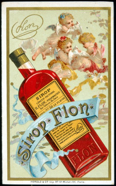 “Şurup Flon” için reklam kartı. SD. 19. yüzyıl. by French School
