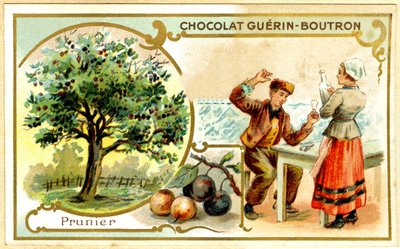 Guérin Boutron çikolatalarının reklam kromolitografisi (kromolitografi) by French School