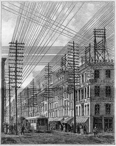 Hava elektrik telleri, Philadelphia