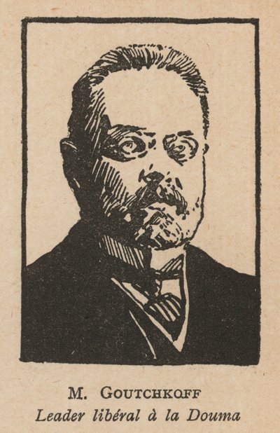 Alexander Guchkov, Rus Oktobrist siyasetçi ve Devlet Duması Başkanı (lito) by French School