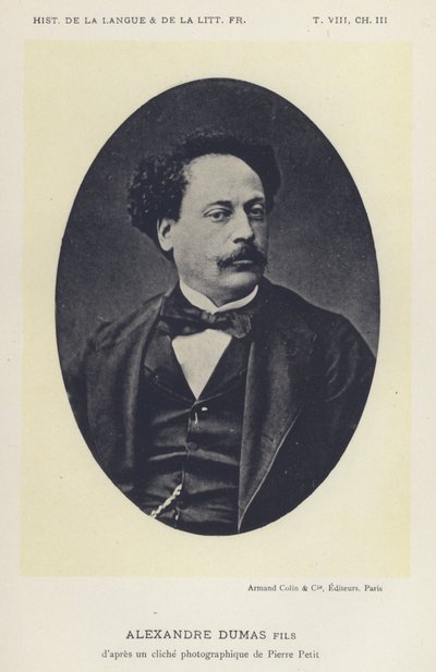 Alexandre Dumas fils (lito) by French School