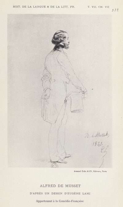 Alfred De Musset (taş) by French School