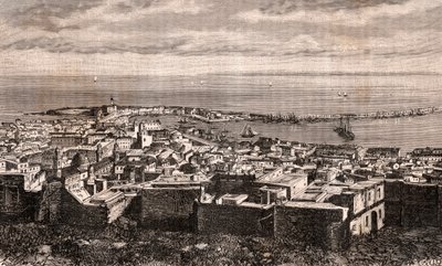 Cezayir - Cezayir - Cezayir - VA Malt-Brown'ın “La France illustree: coğrafya, tarih, yönetim istatistikleri” adlı gravürü. 1884 by French School