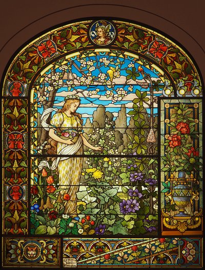 Bahar alegorisi (vitray), anonim, yaklaşık 1900 by French School