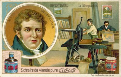 Alois Senefelder, litografinin mucidi by French School