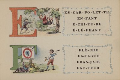Alfabe De La Phosphatine Falières (renkli taş) by French School