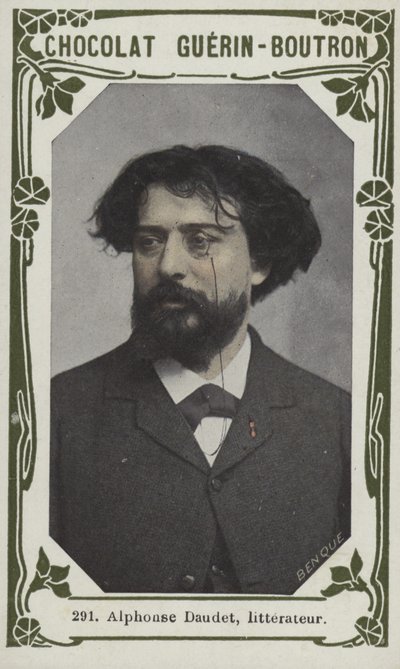 Alphonse Daudet, edebiyatçı (renkli fotoğraf) by French School