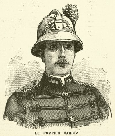 Alphonse Garbez, Fransız itfaiyeci (gravür) by French School