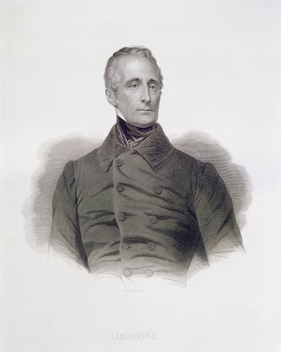 Alphonse de Lamartine, Pierre Pelee (1801-71) tarafından oyulmuş by French School