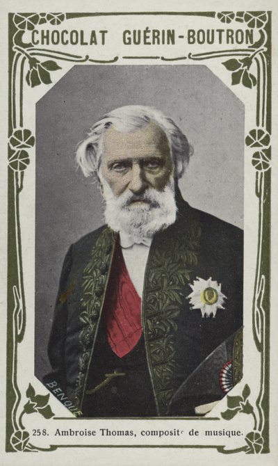 Ambroise Thomas, müzik bestecisi (renkli fotoğraf) by French School