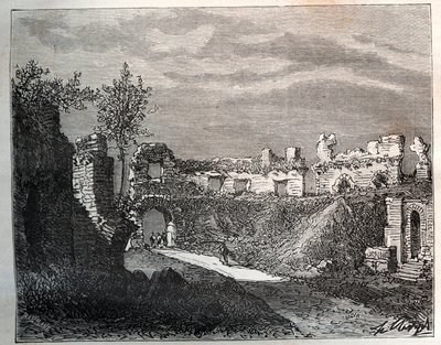 Fréjus Amfitiyatrosu - V.A. Malt-Brown tarafından “La France illustrée: coğrafya, tarih, istatistiksel yönetim” de gravür. 1884 by French School