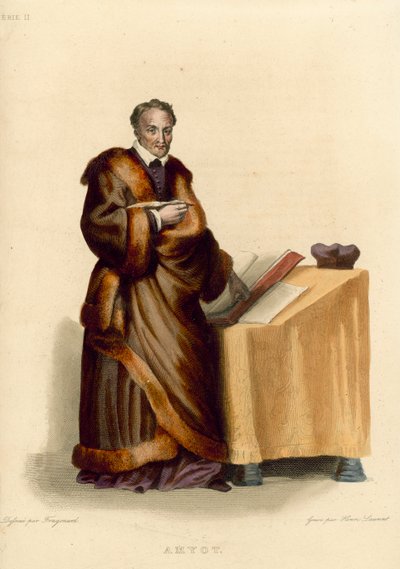 Amyot (renkli gravür) by French School