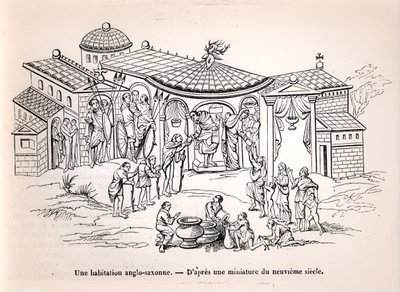 9. yüzyıldan kalma bir minyatürden sonra, Normanların gelmesinden önce İngiltere