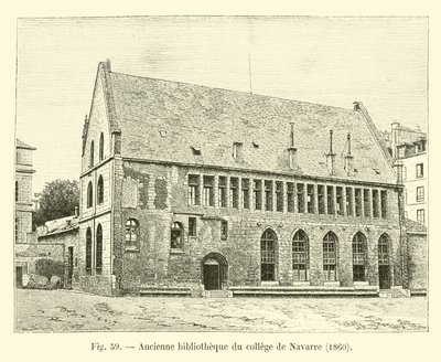Navarre kolejinin eski kütüphanesi, 1860 by French School