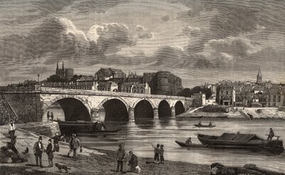 Angers - Maine-et-Loire Pays de la Loire bölgesinde - V.-A. Malt-Kahverengi. 1884 by French School