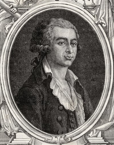 Antoine-Joseph Gorsas (1752-93), Louis Blanc'ın 'Histoire de la Revolution Francaise'inden (1811-82) (gravür) by French School
