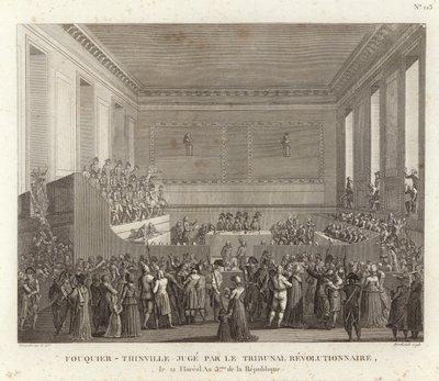 Antoine Quentin Fouquier-Tinville, devrimci mahkeme tarafından yargılandı by French School