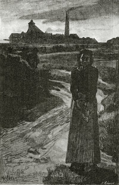 Anzin, 19. Yüzyıl (bw gravür) by French School