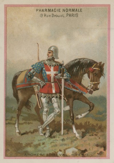 At sırtında okçular by French School