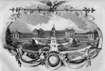 Mimari: Nekahat dönemindeki işçiler için “Vincennes İmparatorluk İlticası” olarak bilinen hastanenin cephesi 1857