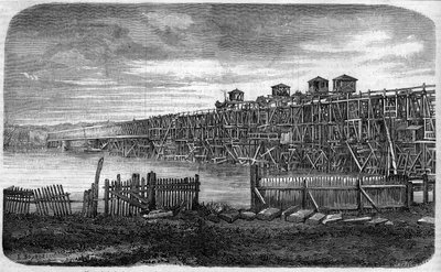 Mimari: Bordeaux Metalik Köprüsü, Gironde (33) eserlerinin görünümü by French School