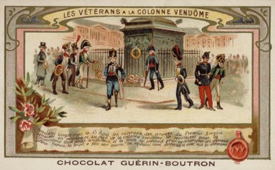Ordu gazileri Vendome Sütunu, Paris (chromolitho) by French School
