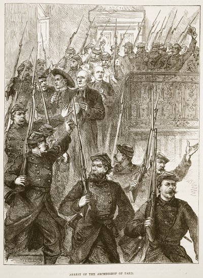 Paris Başpiskoposunun tutuklanması, Mart 1871, Cassells'in Fransa ve Almanya arasındaki Savaşın Tarihinden bir örnek, 1870-1871 by French School