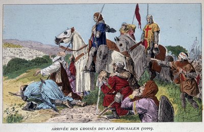Haçlıların Kudüs'e gelişi (1099) by French School