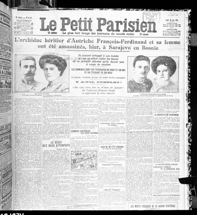 Avusturya Arşidükü Franz Ferdinand (1863-1914) ve eşinin, Le Petit Parisien