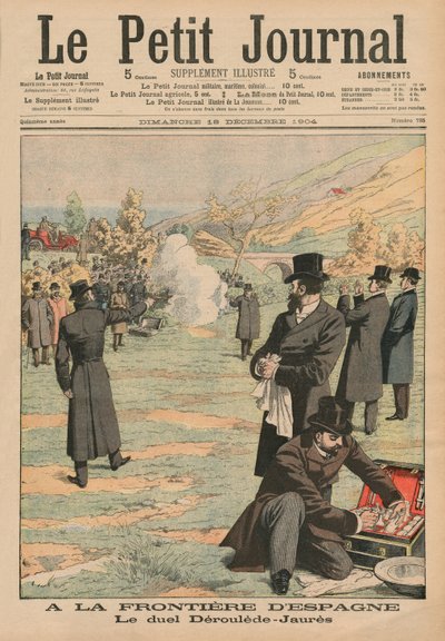 İspanya sınırında, Paul Deroulede ve Jean Jaures arasındaki düello, Le Petit Journal