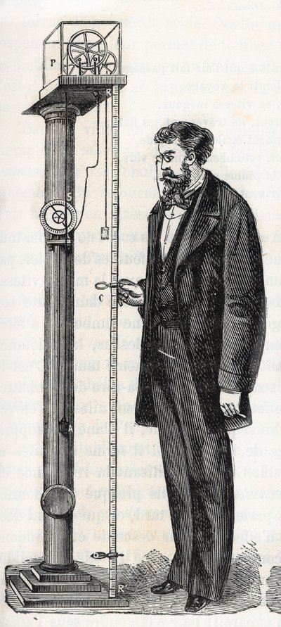 Atwood makinesi 1784'te George Atwood (1745-1807) tarafından icat edildi - Machine d'Atwood - Alexis Clerc tarafından “” Bilimlerin herkese açık hale getirilmesi - Popüler fizik ve kimya” da gravür - 19. yüzyılın sonu - Özel koleksiyon by French School