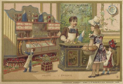 Çocuk oyunları içeren Au Bon Marche kartları by French School