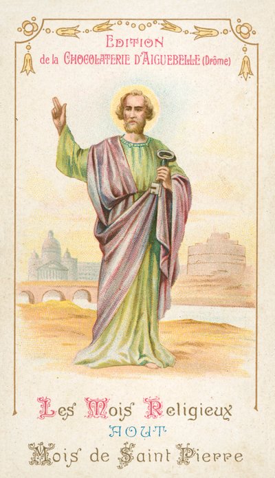 Ağustos, Aziz Petrus ayı (chromolitho) by French School
