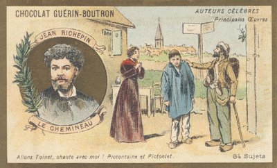 Auguste-Jules Richepin dit Jean Richepin (1849-1926), Fransız şair, romancı ve oyun yazarı, “Le chemineau”nun yazarı, beş perdelik drama (1897) by French School
