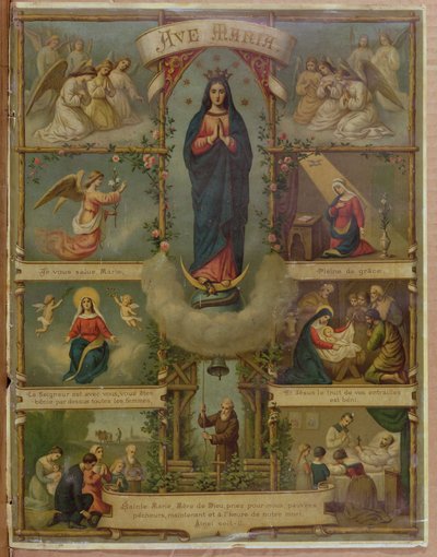 Ave Maria dua kartı by French School