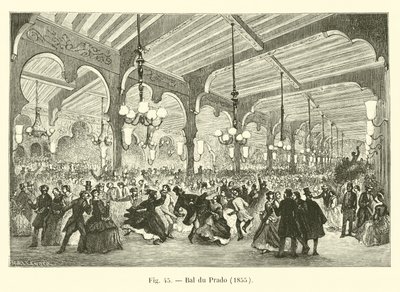 Bal du Prado, 1855 by French School