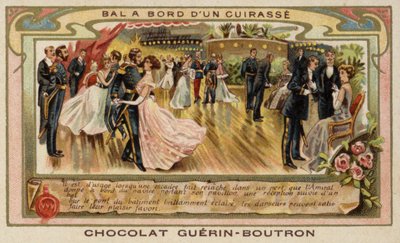 Bir savaş gemisinde top (chromolitho) by French School