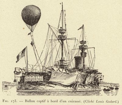 Bir cuirass gemiye esir balon by French School