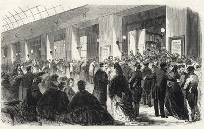 Banque - Societe Generale - beş ve iki frank verilmesi - 1871 by French School