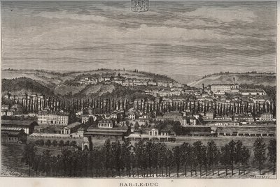 Bar-le-Duc (Bar le Duc) - Meuse bölümü - V.A. Malt-Kahverengi. 1884 by French School
