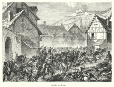 Laon Savaşı (gravür) by French School