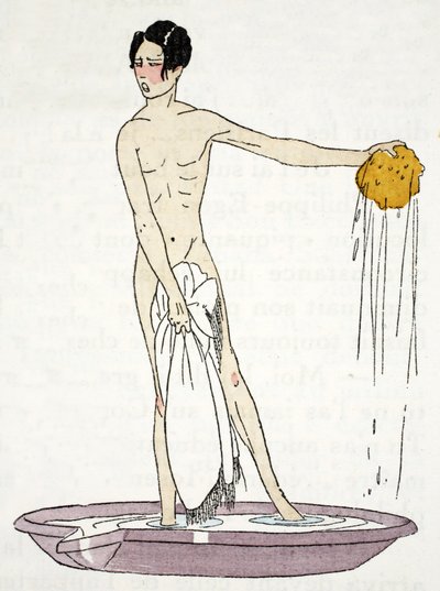 Banyo (pochoir baskı) by French School