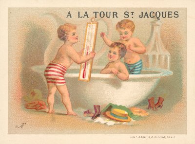 Banyo zamanı (kromolitho) by French School