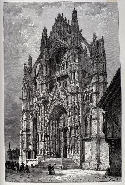 Beauvais Katedrali - gravür by French School