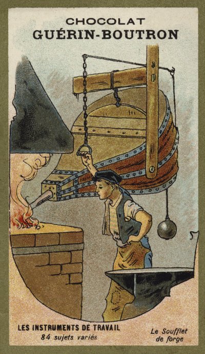 Bir demirhanede körükler by French School