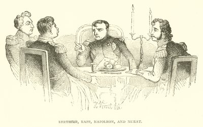 Berthter, Rapp, Napoleon ve Murat (gravür) by French School