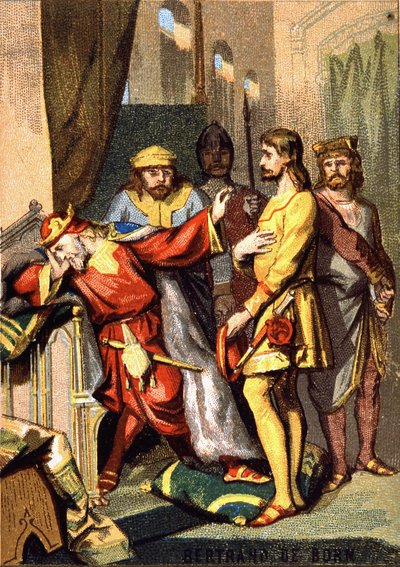 Bertran (Bertrand) de Born (1140 - 1215) Troubadour perigordin, Hautefort efendisi, İngiltere Kralı II. Henry