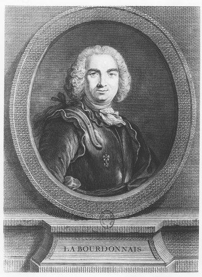 Bertrand François Mahé, La Bourdonnais Kontu (gravür) by French School