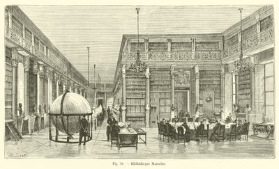 Mezar kitaplığı by French School